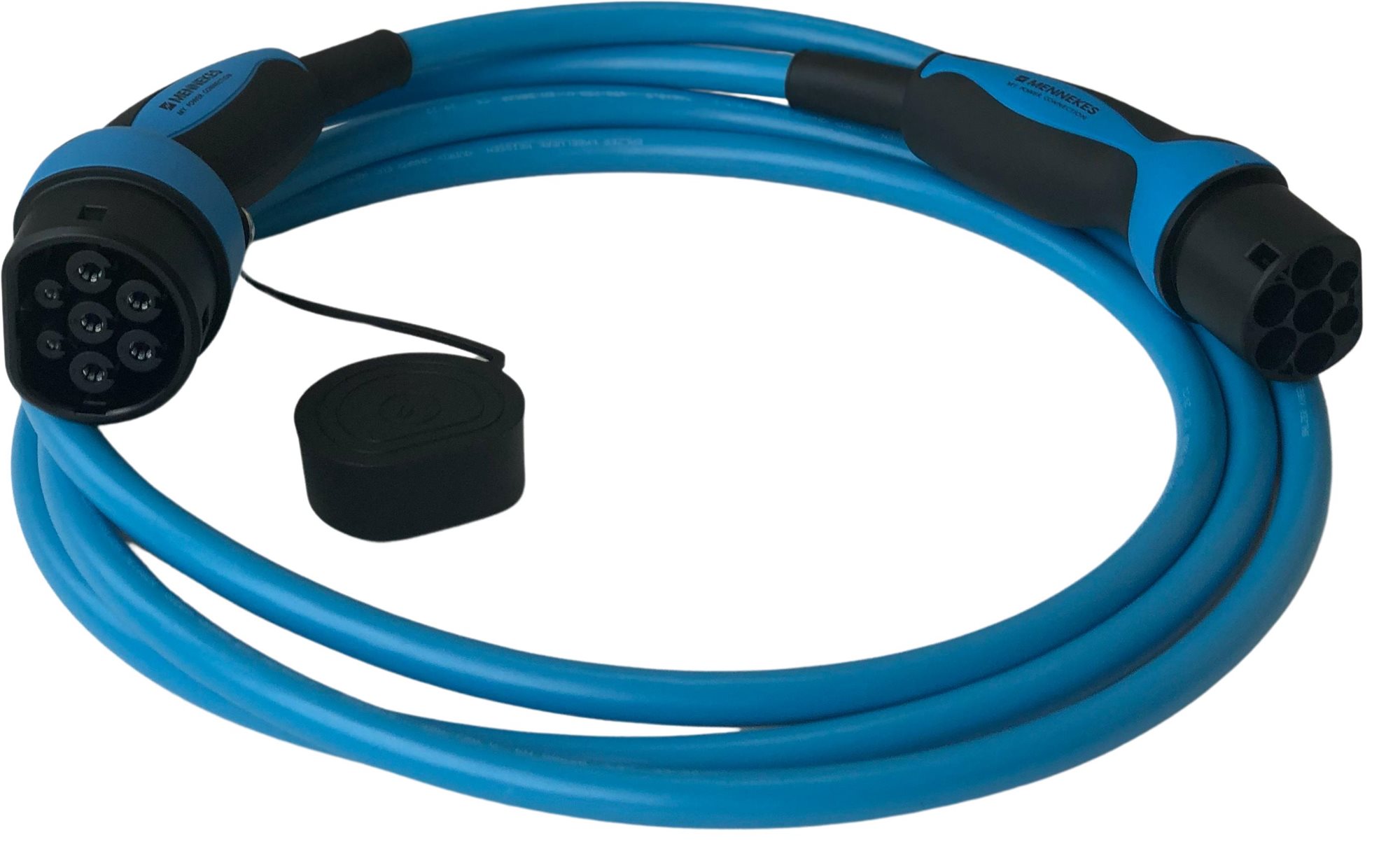 MENNEKES nabíjací kábel TYP 2 – TYP 2, 22 kW, 32 A, 3 fázy – 4 m