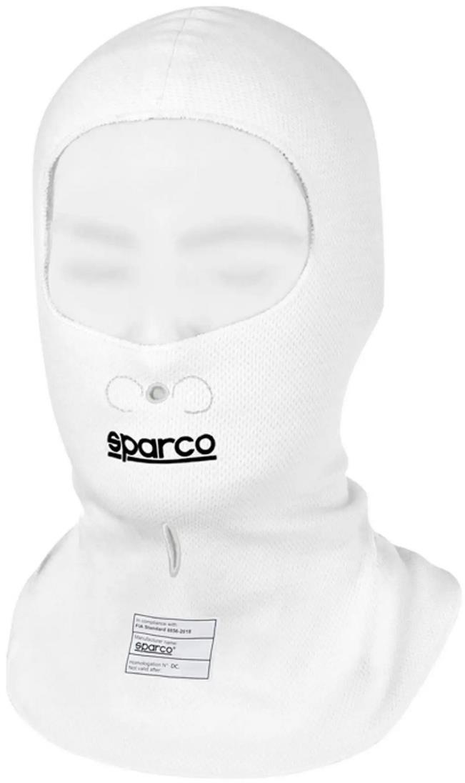 Sparco Pista Pretekárska kukla, s homologáciou FIA, biela