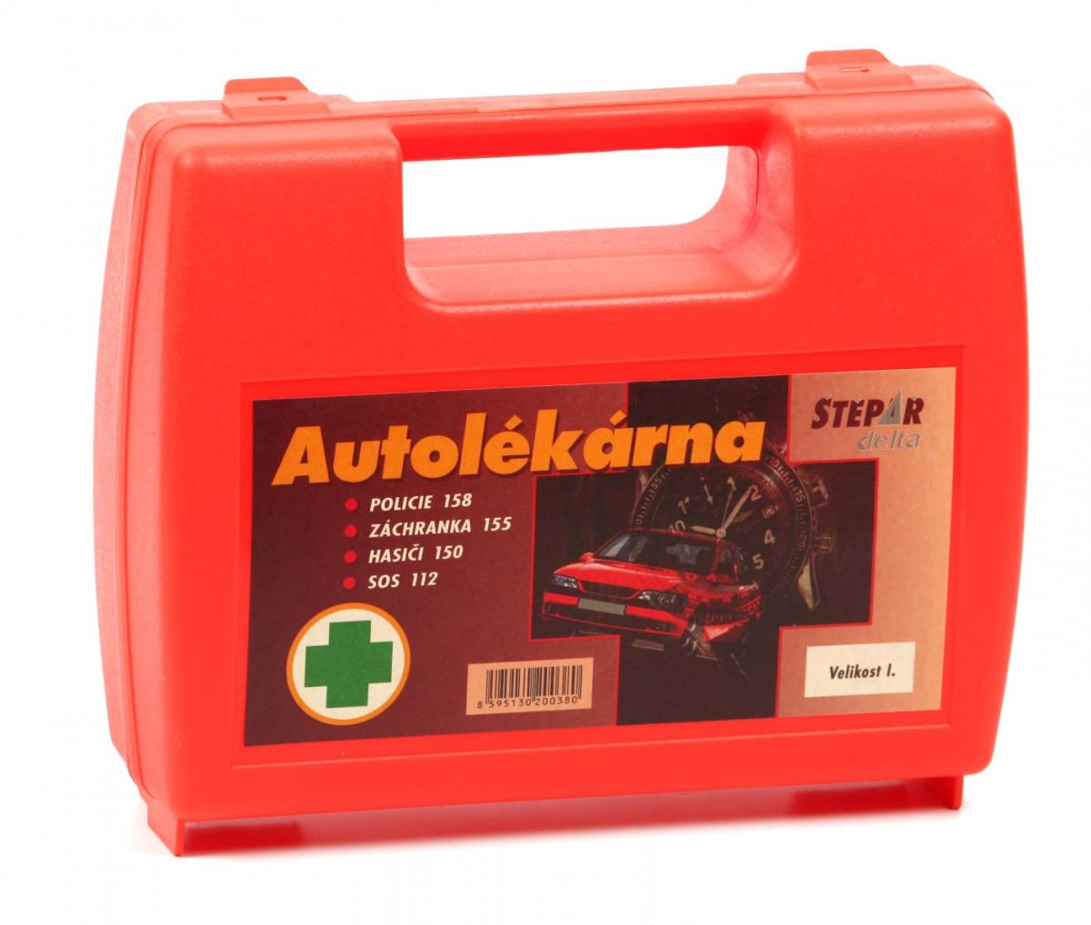 ŠTĚPAŘ Autolekárnička veľkosť I., kufrík oranžový, vyhláška č. 153/202323 Sb.