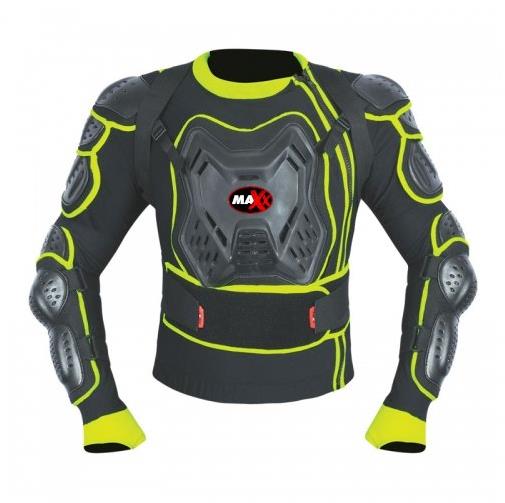 MAXX NF 3502 Celotelový chránič čierno-zelený, veľkosť XXL