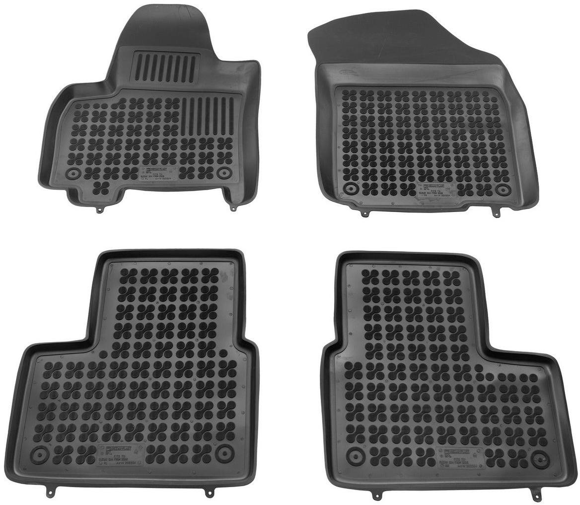 Rezaw-Plast, Gumové koberce so zvýšeným okrajom, Suzuki SX4, 2006 – 2014, s hasiacim prístrojom pod nohami