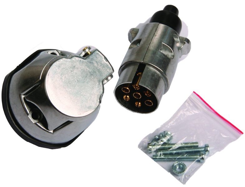 Multipa Sada zástrčky a zásuvky 7-pin, kovová s tesnením