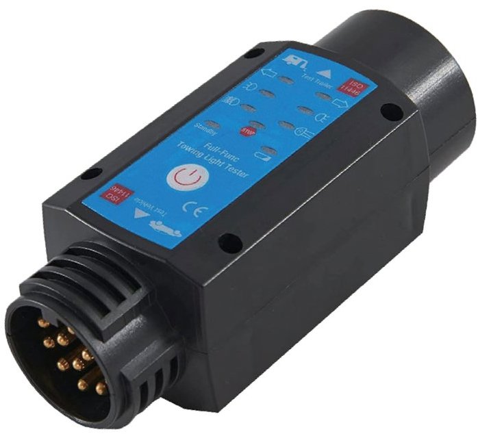 MULTIPA Tester elektroinštalácie ťažného zariadenia, dobíjací, 13-pin, 12 V