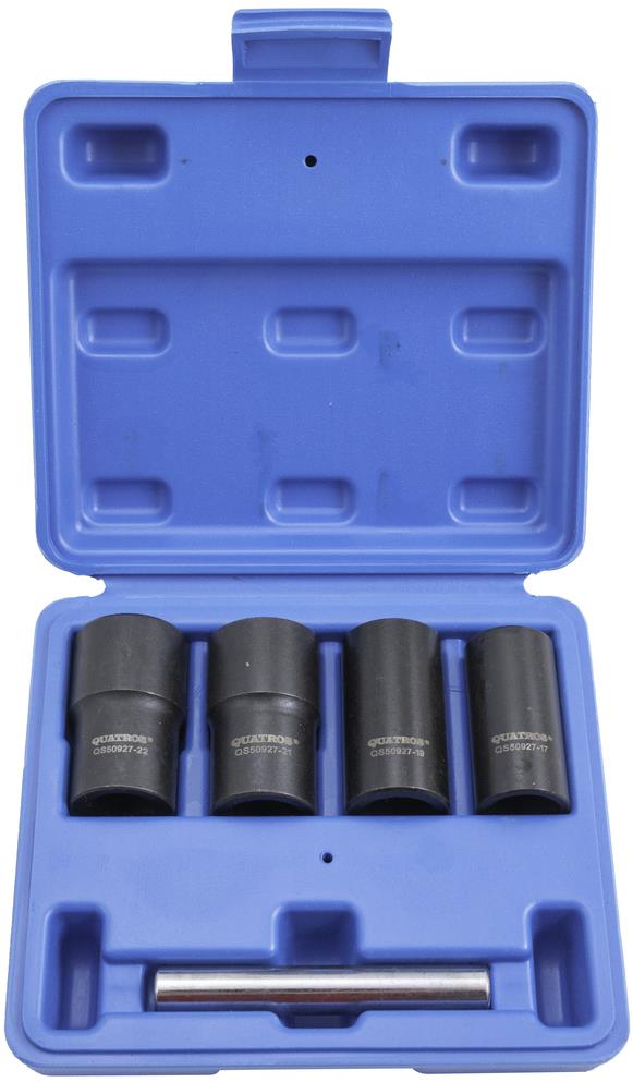 Quatros QS50927 Nástrčné hlavice na demontáž poškodených strhnutých skrutiek 17 – 22 mm