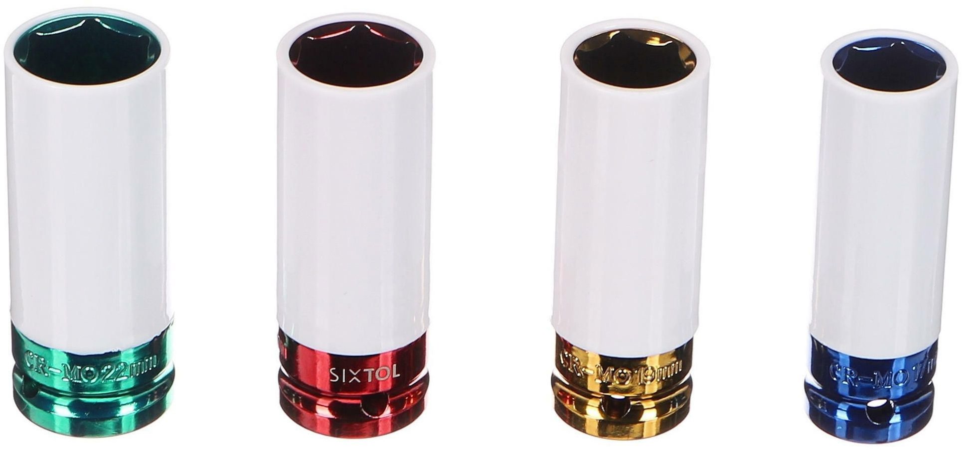 SIXTOL Rázové hlavice Mechanic Impact 2, 1/2", 4 ks