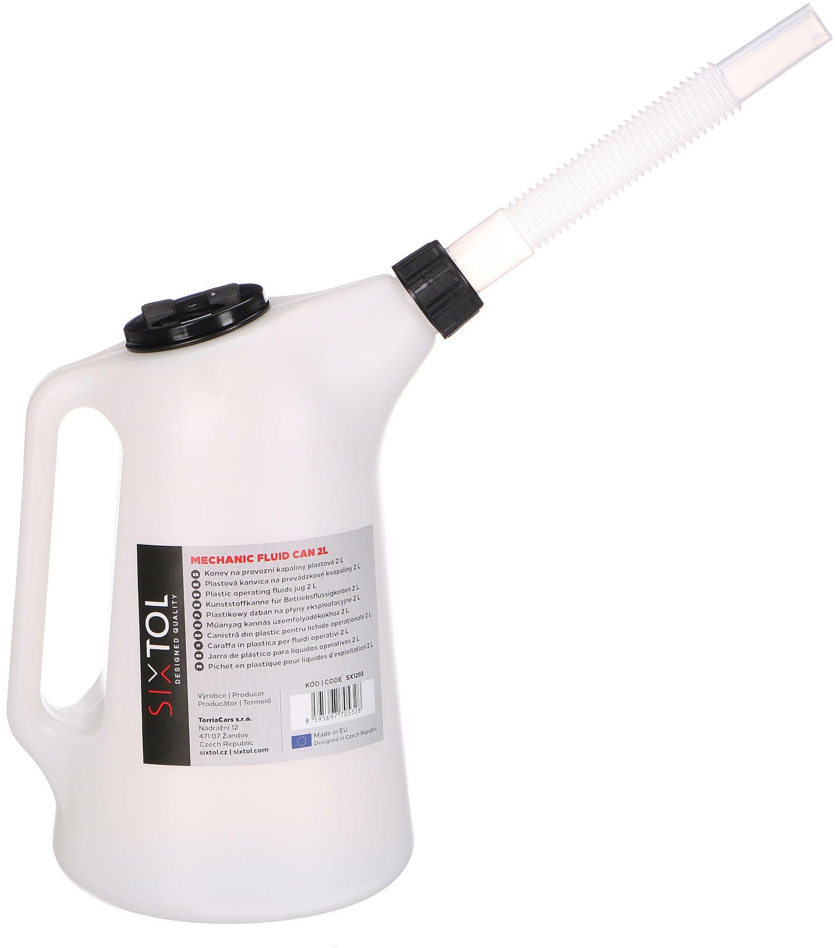 SIXTOL Kanva na prevádzkové kvapaliny MECHANIC FLUID CAN, plastová, 2 l