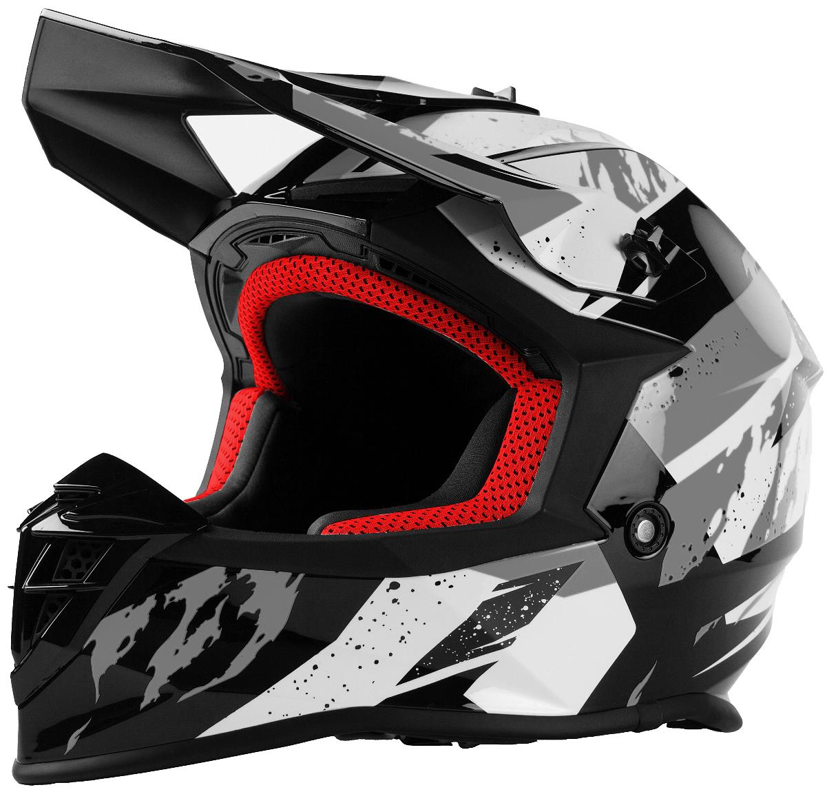 MAXX – MX 633 Cross čierno-bielo-strieborná XL