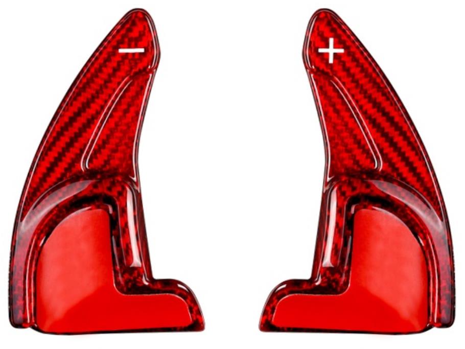 T-Carbon karbónové pádla pod volant pre Dodge, Jeep, farba červený karbón