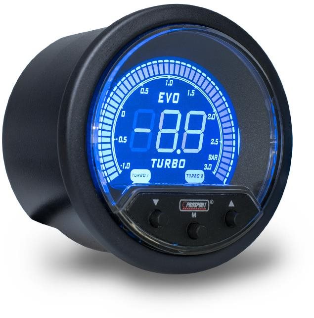 Prosport Performance Prídavný budík radu EVO, meraná hodnota elektronický boost controller