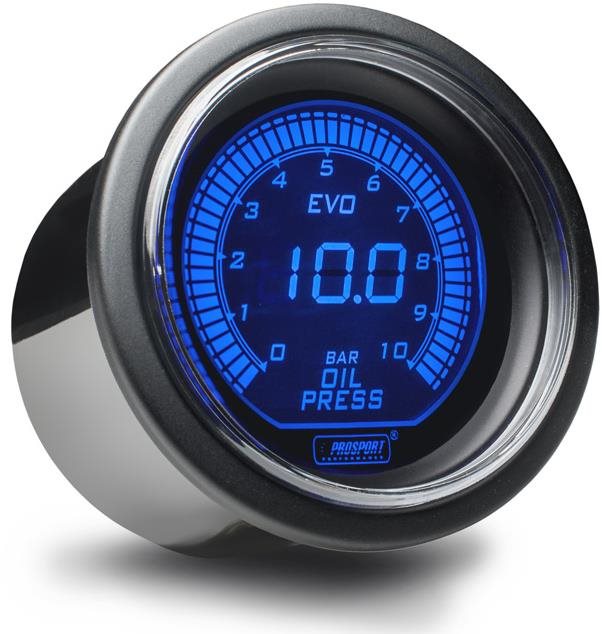 Prosport Performance Prídavný budík radu EVO, meraná hodnota tlak oleja