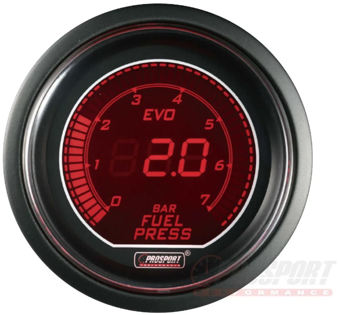 Prosport Performance Prídavný budík radu EVO, meraná hodnota tlak paliva