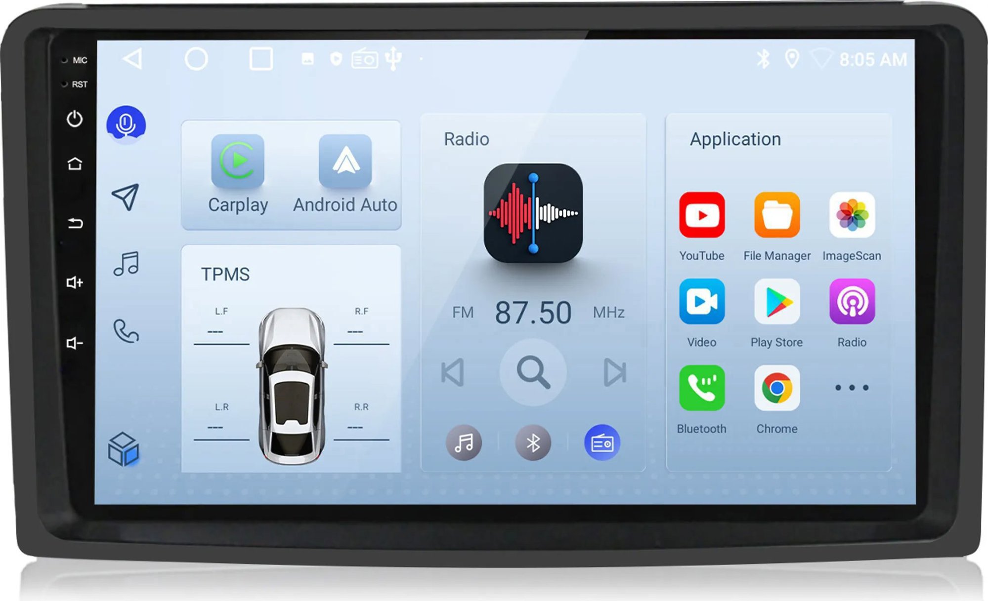 Ossuret Autorádio Smart Fortwo 2005 – 2010, CarPlay, Android, GPS, Verzia A