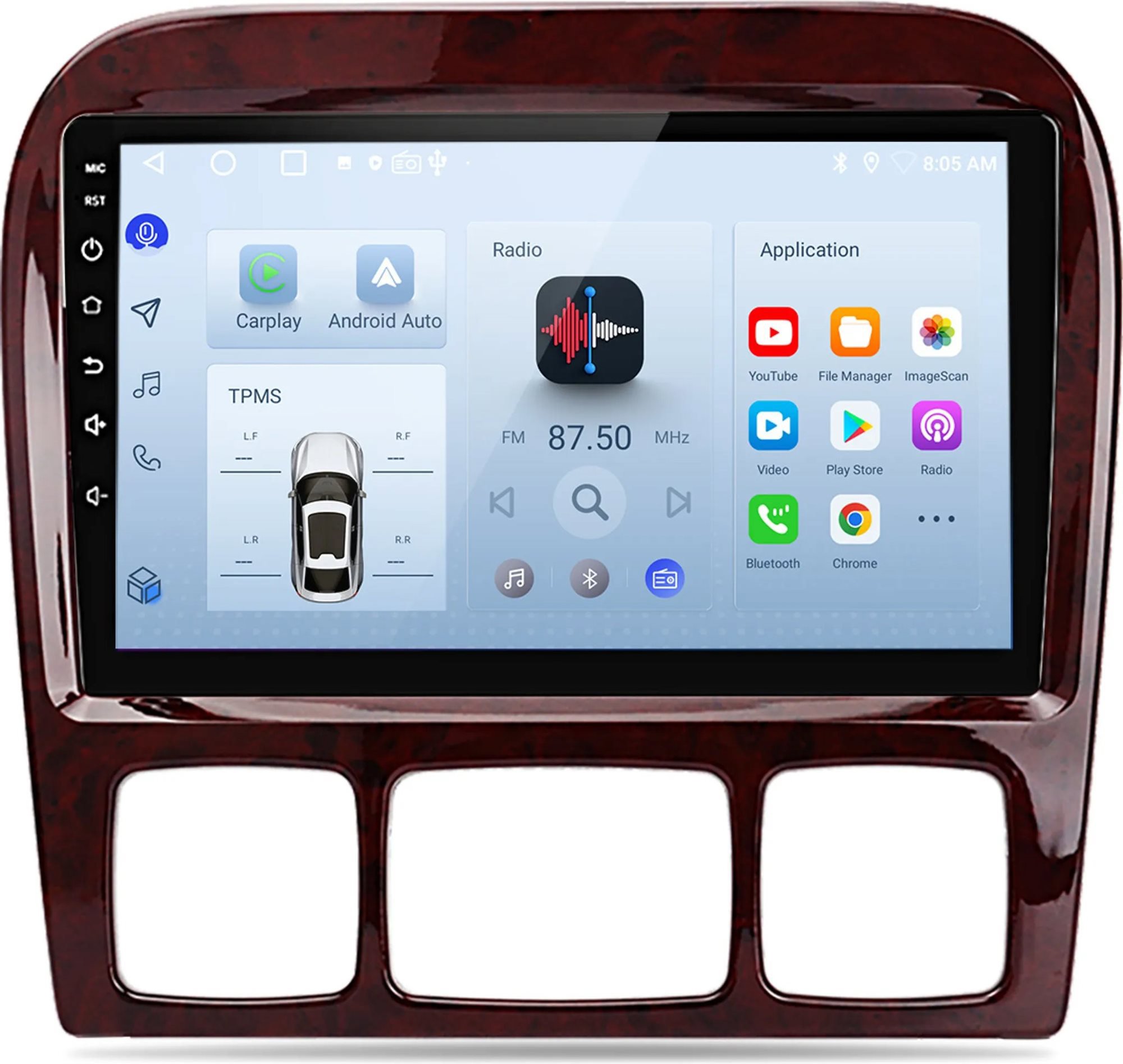 Ossuret Autorádio Mercedes W220 triedy S od 1998, CarPlay, Android, GPS, WiFi, DSP, DAB+, RDS