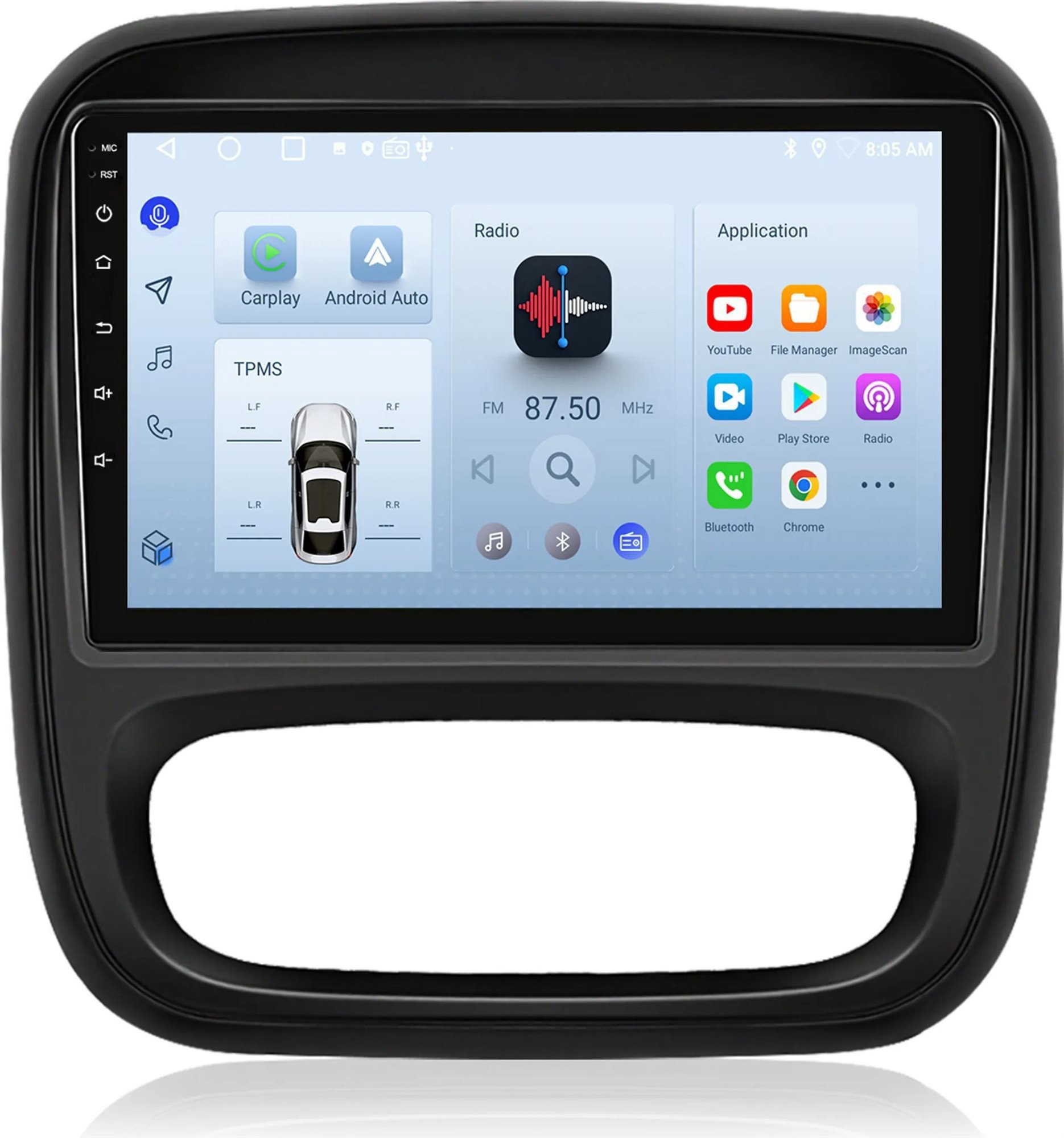 Ossuret Autorádio Renault Trafic 3 2015 – 2019, CarPlay, Android, GPS, WiFi, DAB+, RDS