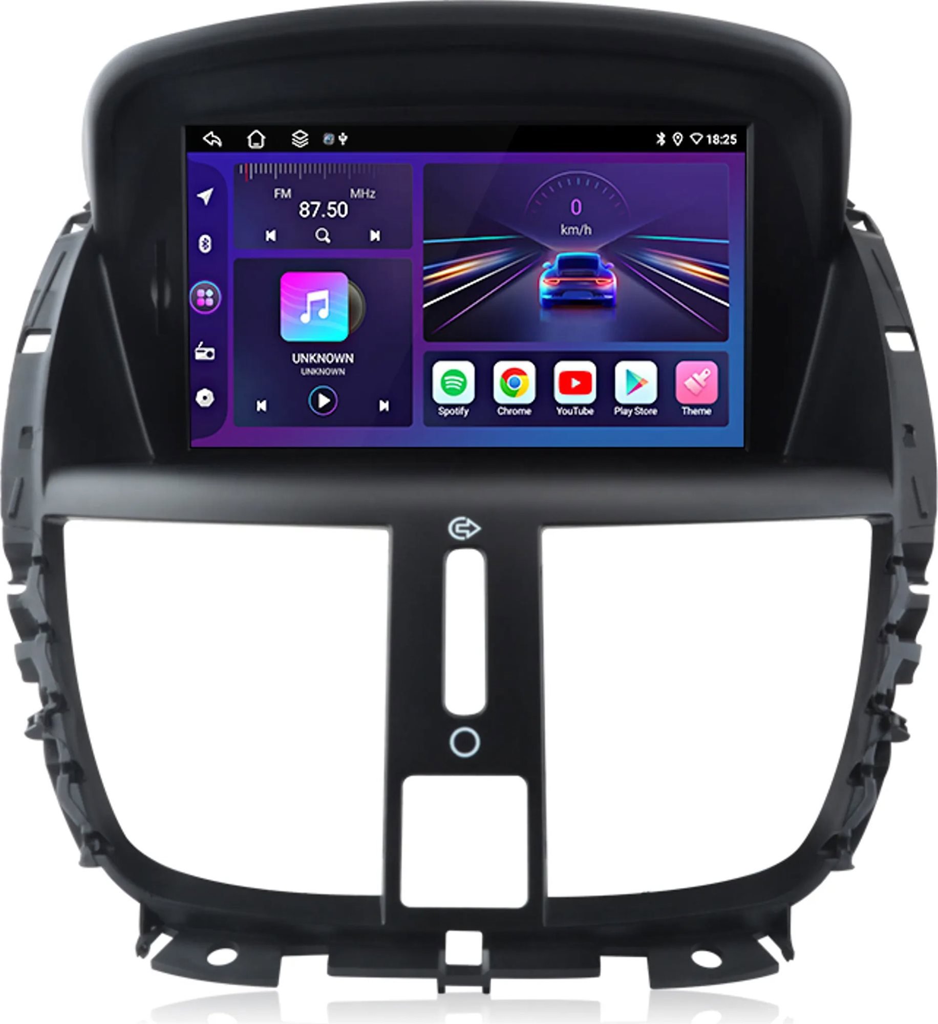 Ossuret Autorádio Peugeot 207 CC 2006 – 2015, CarPlay, Android, GPS, WiFi, DAB+, Bluetooth, USB