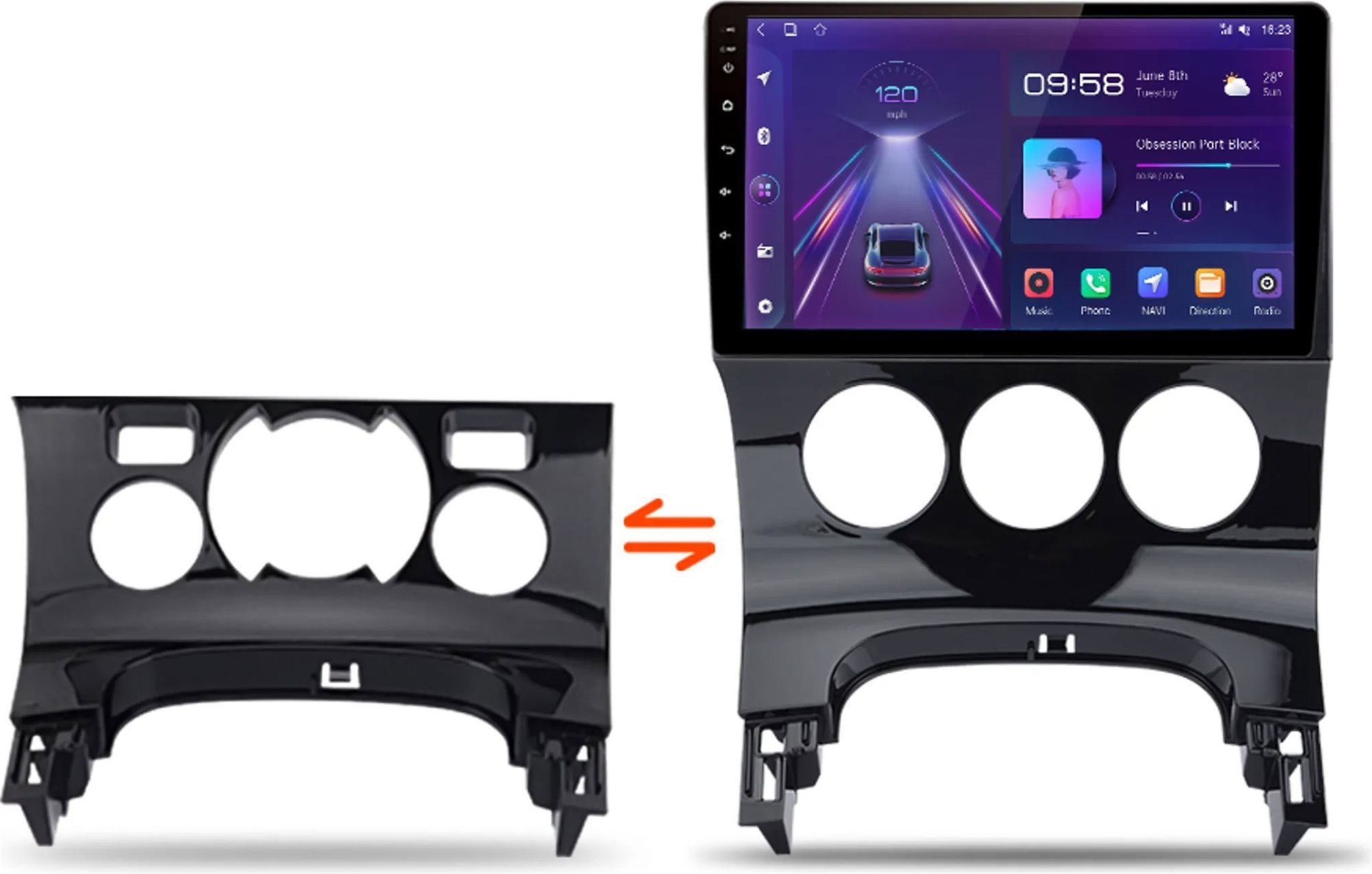 Ossuret Autorádio Peugeot 3008 2013 – 2015, Android, GPS, CarPlay, WiFi, Bluetooth, RDS