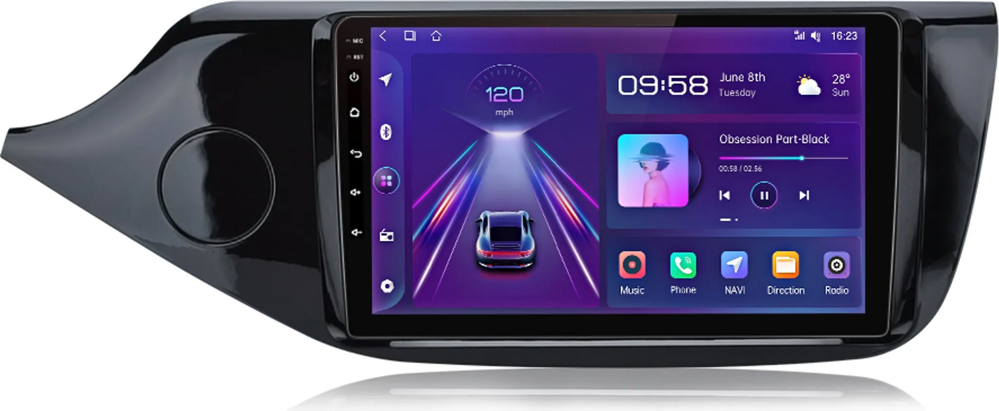 Ossuret Autorádio Kia Ceed 2012 – 2016, Android 13, GPS – lesklý rámik
