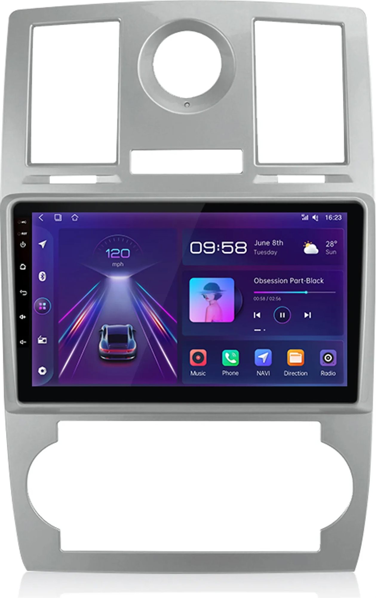 Ossuret Autorádio Chrysler 300C 2004 – 2007, Android 12, GPS, WiFi, DSP, Bluetooth, DAB, RDS