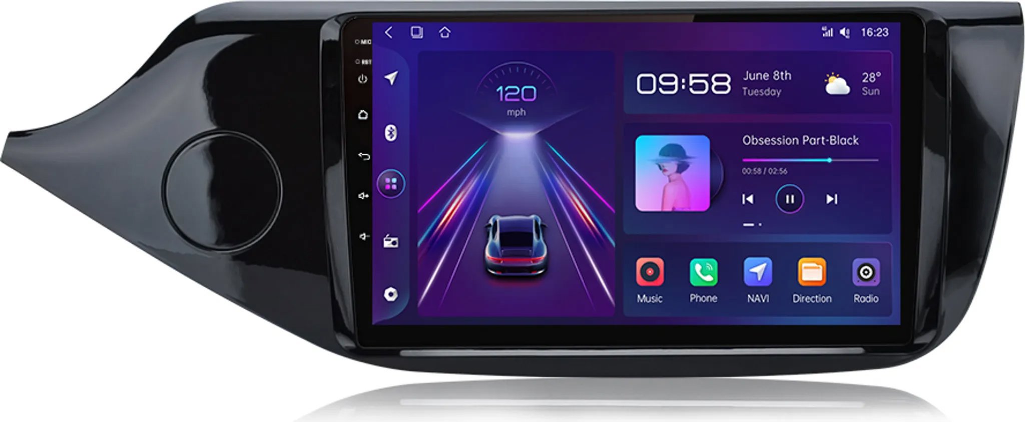 Ossuret 8GB Autorádio Kia Ceed 2012 – 2016, Android 13, GPS – lesklý rámik