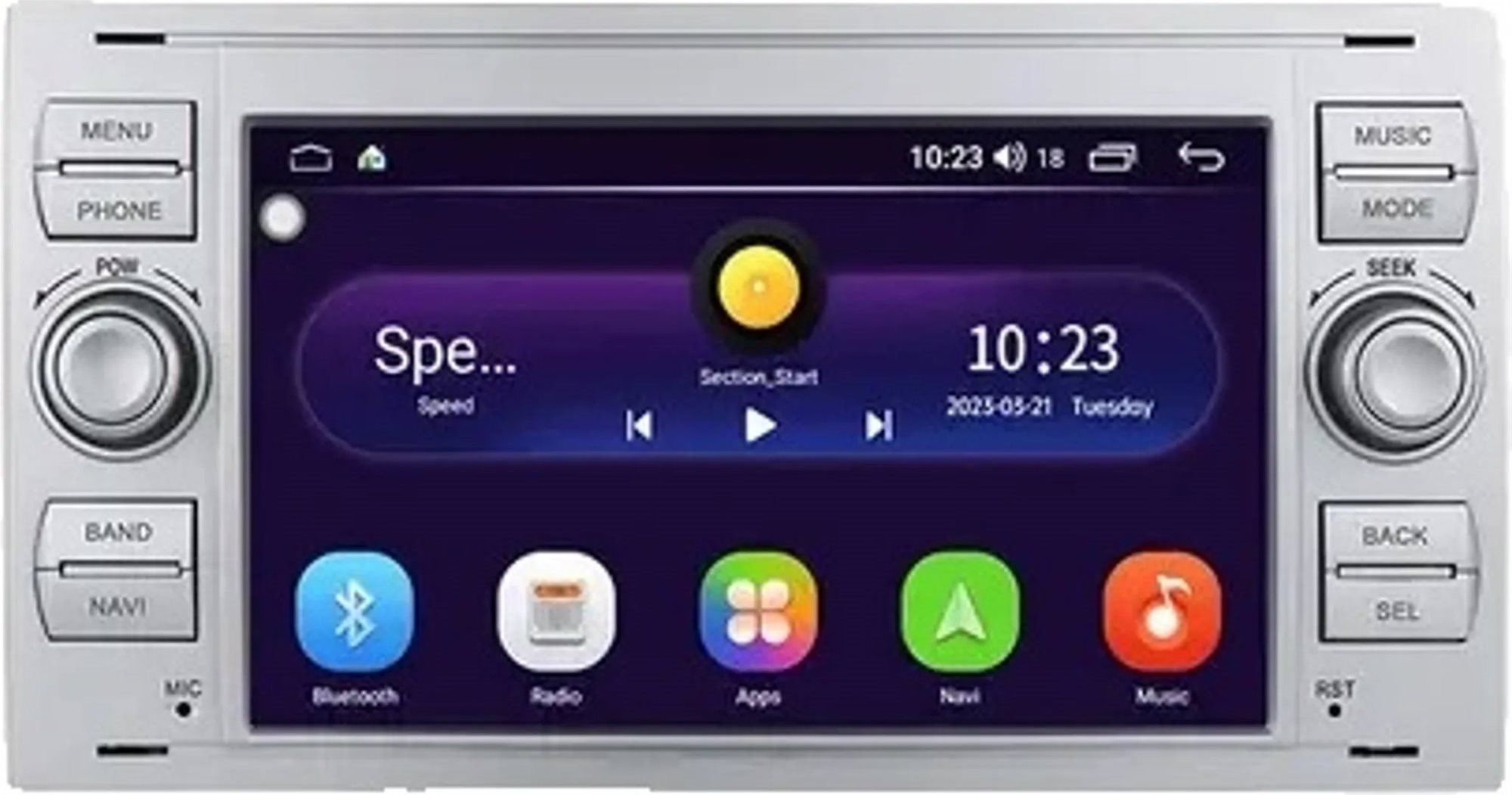 Ossuret 8GB Autorádio Ford Focus, S-Max, C-Max, Kuga, Galaxy, Fiesta, Transit, Fusion, Mondeo