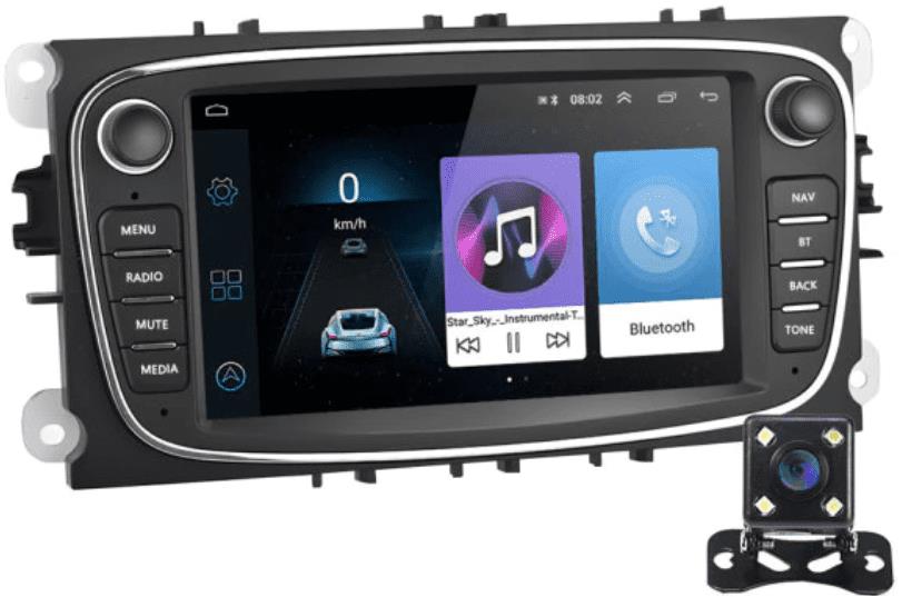 PODOFO 2-din Autorádio Ford Galaxy Focus Mondeo S-Max Galaxy C-Max Focus Kuga, GPS Navigácia Android