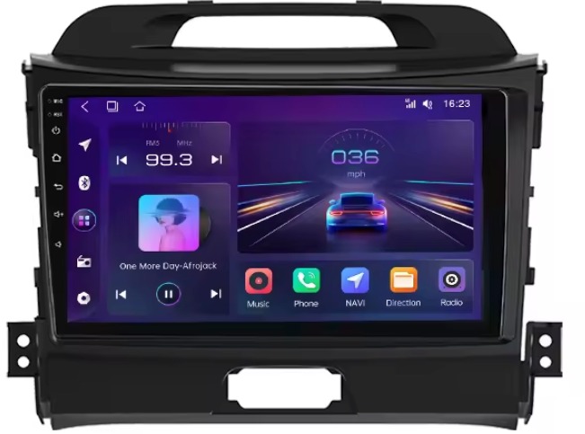 Ossuret Autorádio do KIA SPORTAGE 2011 – 2016 s Androidom, kamerou, GPS Navigáciou, WIFI, USB, Bluetooth
