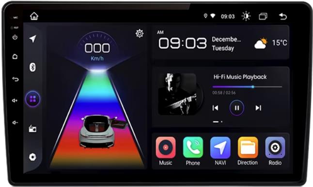 Ossuret 8GB Autorádio Škoda Fabia mk2 II. generácie 2007 – 2014, Android Auto, CarPlay, Bluetooth, GPS