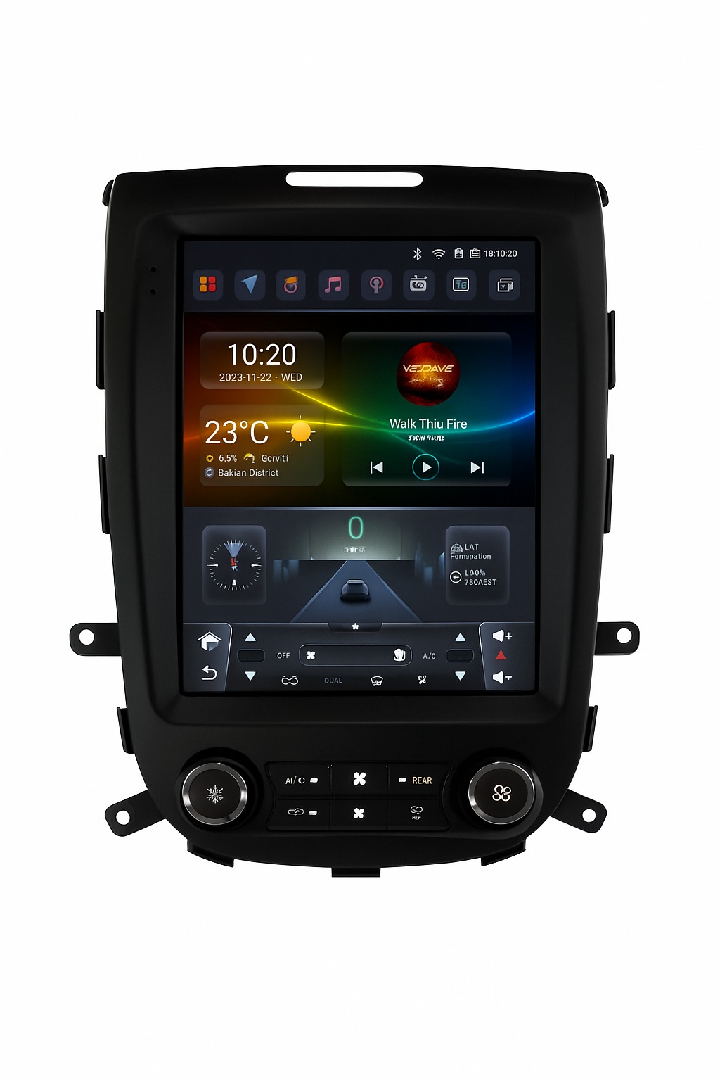 Ossuret Autorádio Hyundai Santa Fe 2 2006 – 2012, Android 13, CarPlay, WiFi, 2DIN, čierne