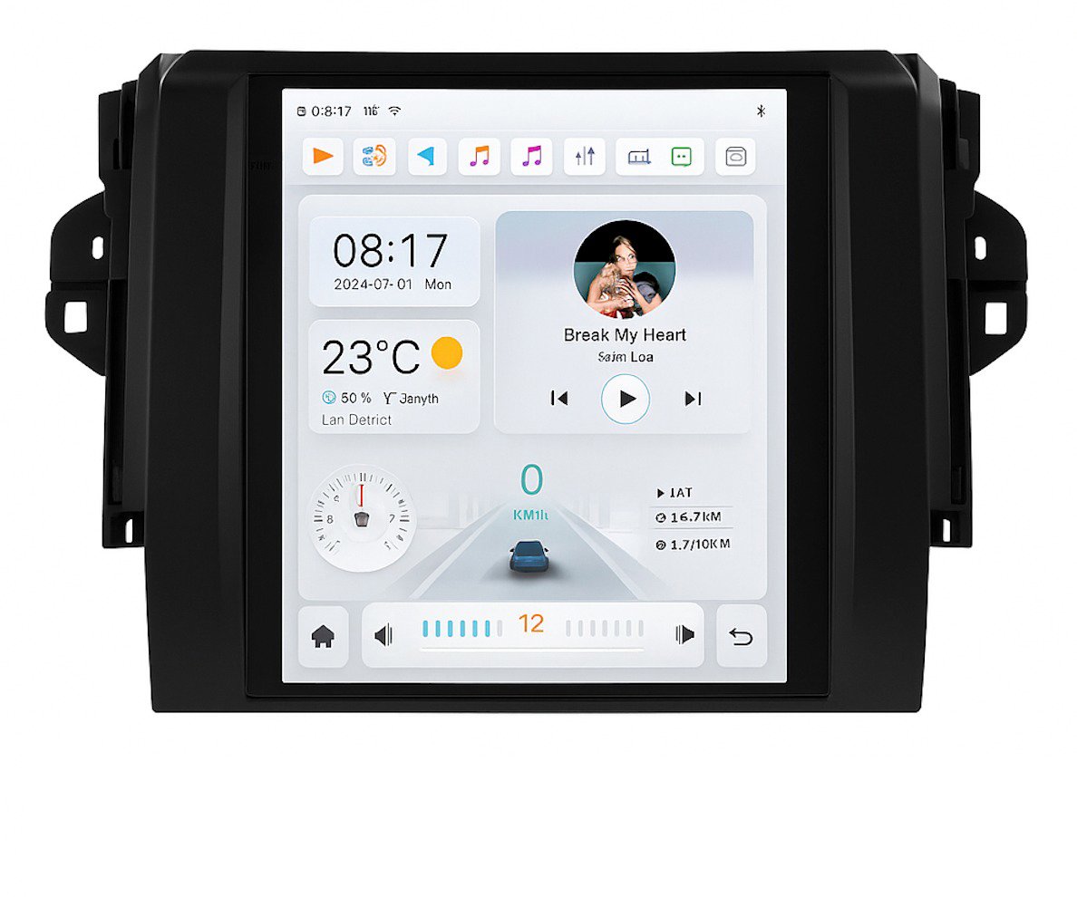 Ossuret Autorádio Fortuner Toyota/Hilux Revo 2016 – 2017, 9,7", CarPlay, Android Auto