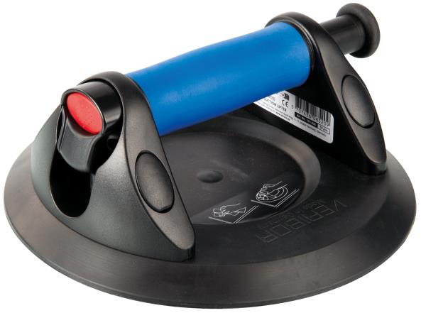 STROXX Jednobodová prísavka na sklo s pumpou, nosnosť 120 kg, priemer 21 cm