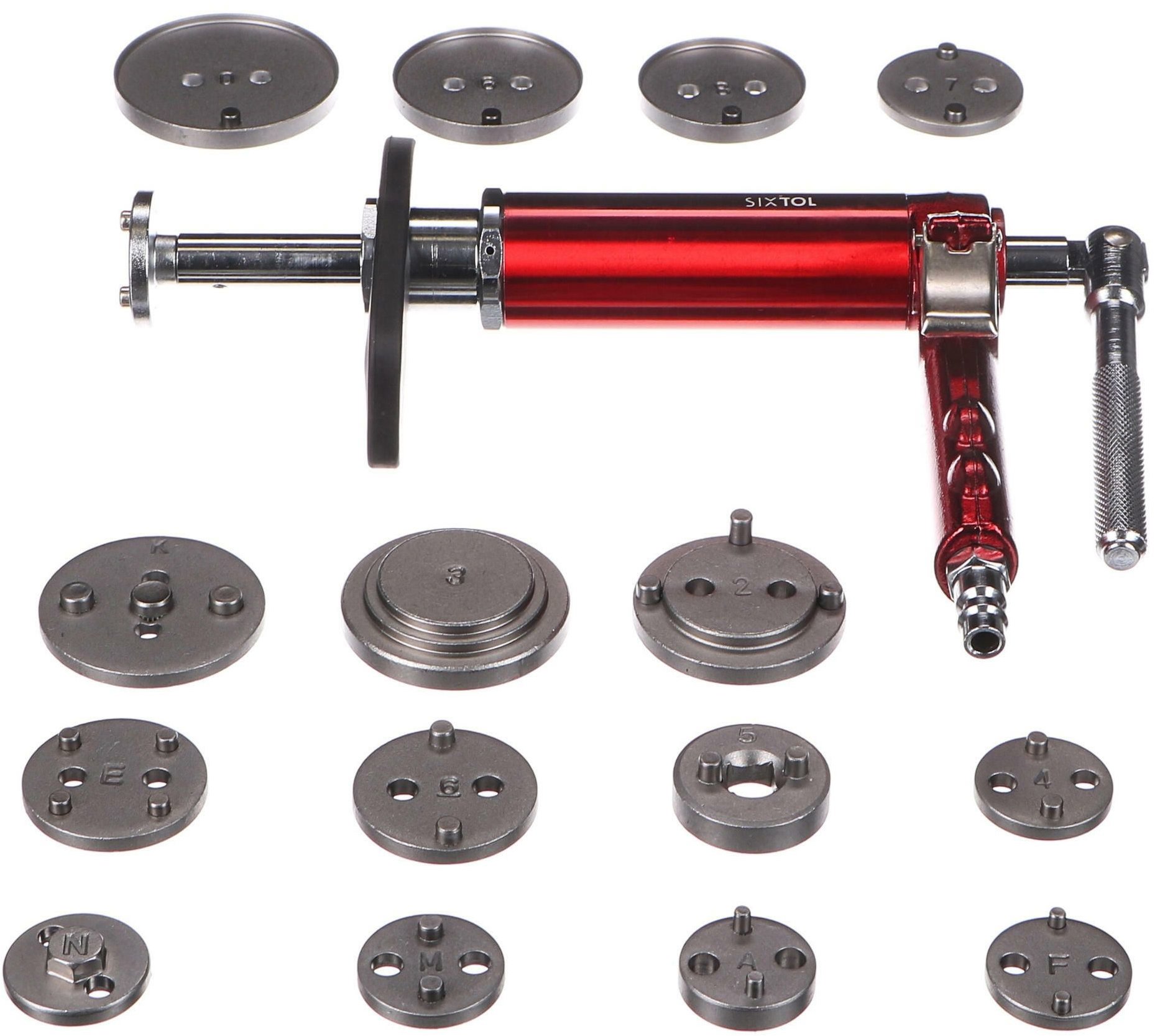 SIXTOL Mechanic Brake Set Pneu 16 pneumatický stlačovák brzdových piestov, 16 ks