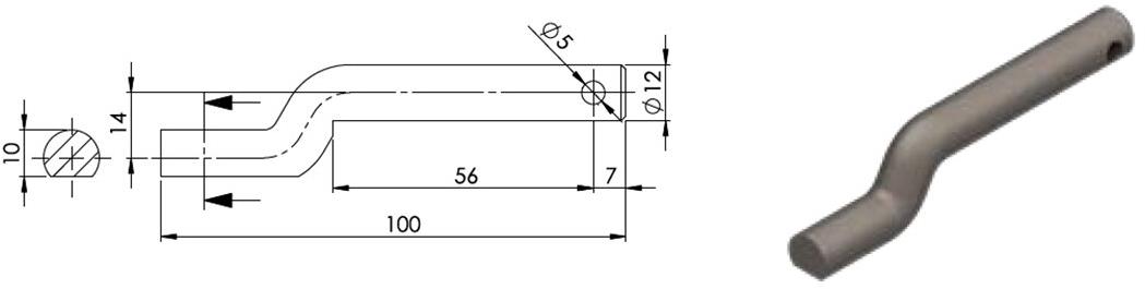 STEELPRESS SPP Úchyt pántu bočnice UZ-01A 12 mm, na privarenie SPP