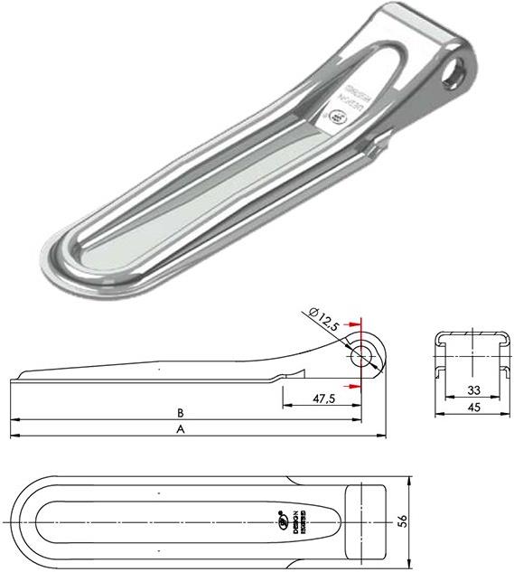 STEELPRESS SPP Pánt bočnice ZW-01.220A dĺžka 220 mm, čap 12,5 mm