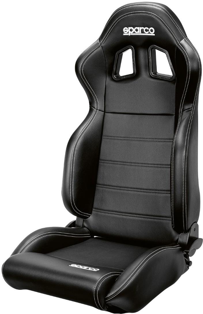 Sparco R100 športové polohovateľné sedadlo, farba čierna koženka