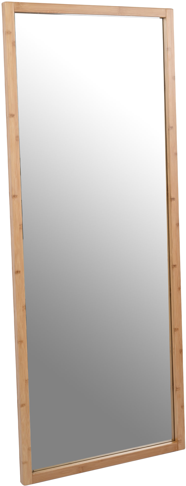 Zrkadlo nástenné, 60 × 90 cm, masív bambus, prírodný odtieň