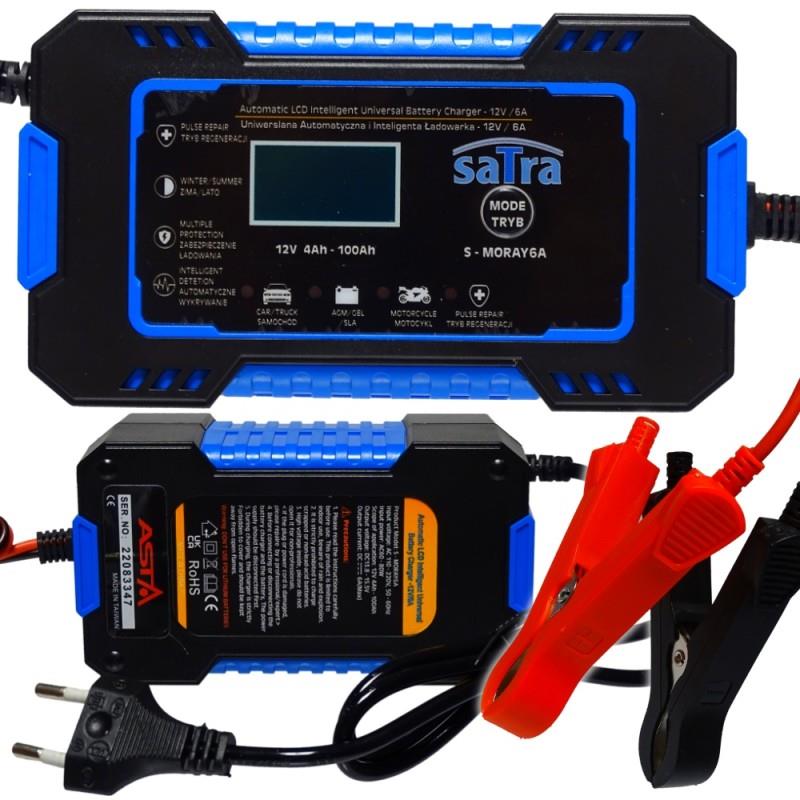 SATRA Nabíjačka autobatérií 12 V, 6 A, 4 – 100 Ah S-MORAY6A
