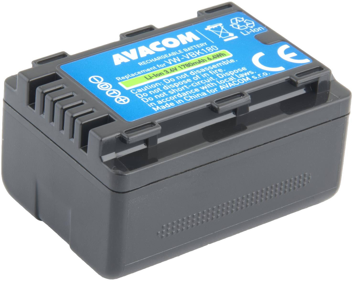AVACOM Panasonic VW – VBK180E – K Li-Ion 3,6 V, 1780 mAh, 6,4 Wh