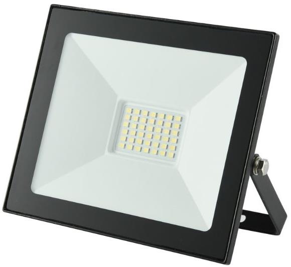 AVIDE Ultratenký LED reflektor čierny 30 W 2400 lm, studená