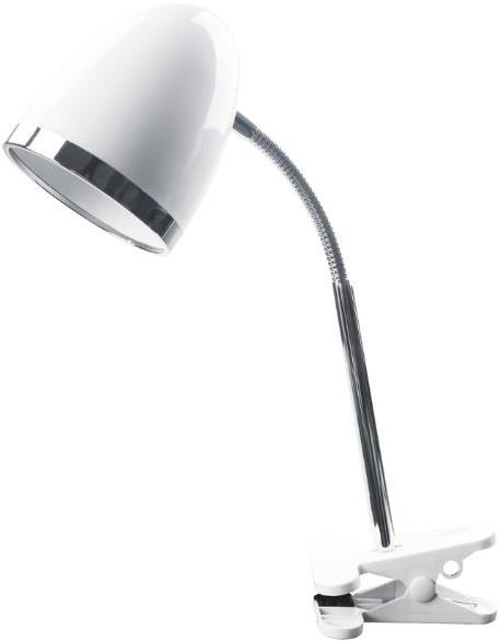 Avide Stolová lampa s klipsom, biela