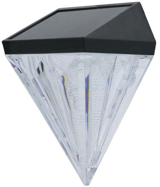 Entac Vonkajšie solárne svetlo LED diamant 0,1 W 7 lm, teplá farba svetla