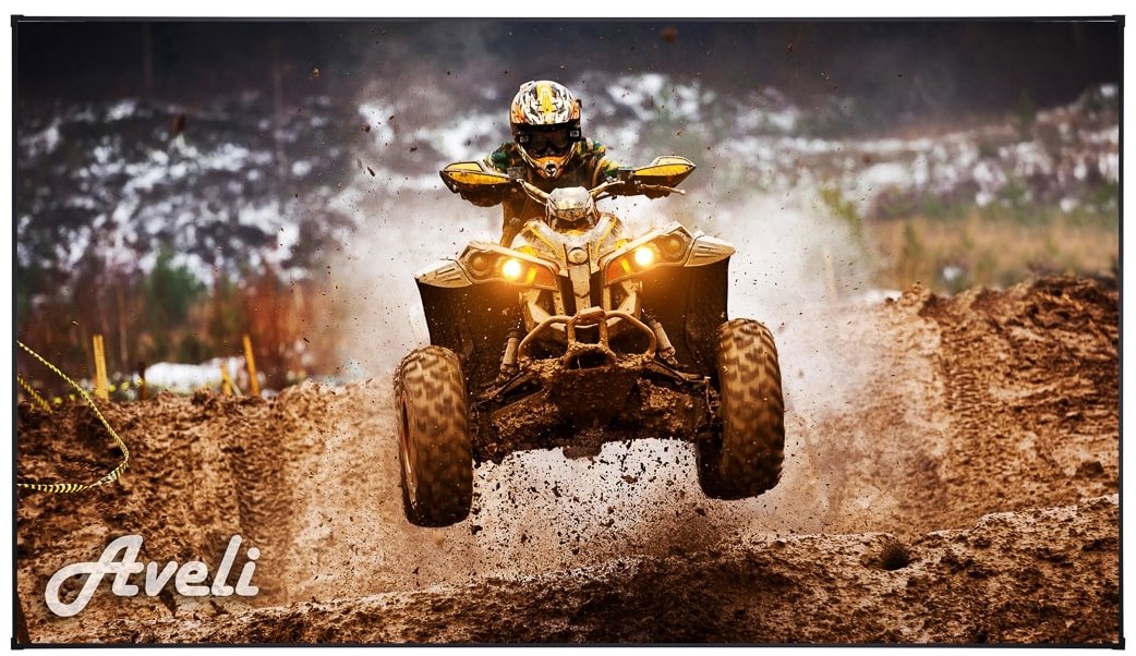 AVELI PREMIUM, plátno v pevnom ráme, 100" (16:9), black