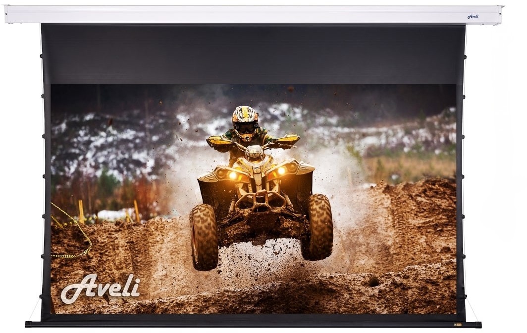 AVELI PREMIUM, roleta s elektrickým motorom, 100", (16 : 9), black