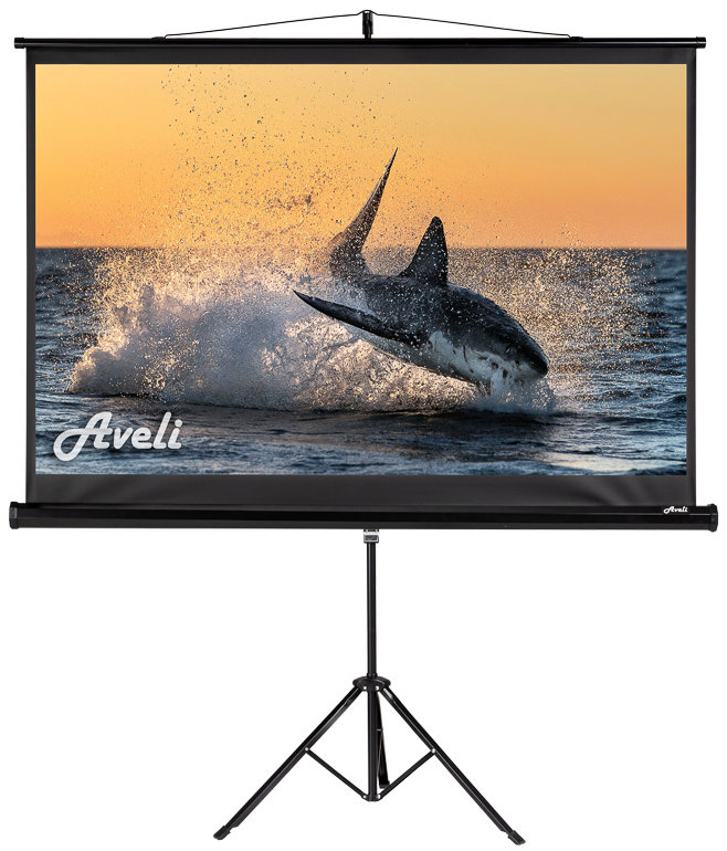 AVELI, mobilný statív, 70", (16 : 10), čierny tubus