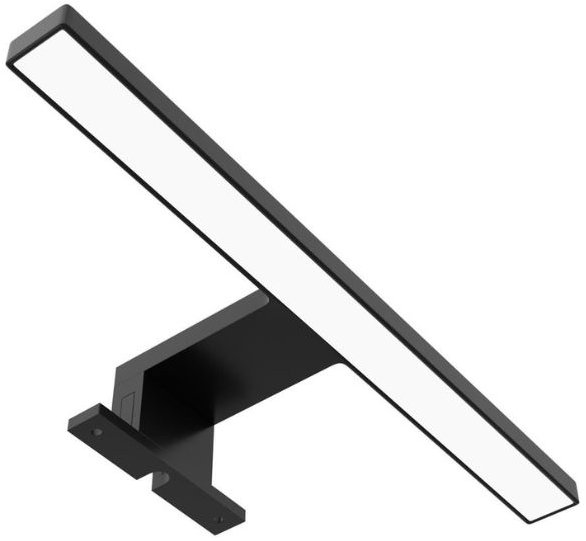 AVIDE Kúpeľňové LED svetlo nad zrkadlo 30 cm, 5 W, 410 lm, denná, čierna, vodorovná montáž