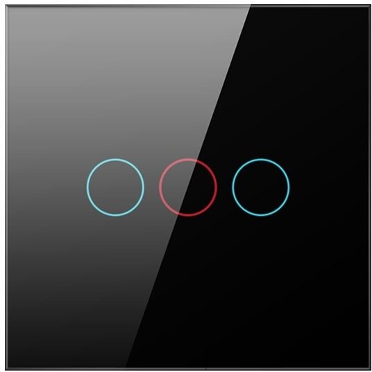 AVATTO LZTS02-EU-220V Zigbee switch, čierny (3-gang, No Neutral)