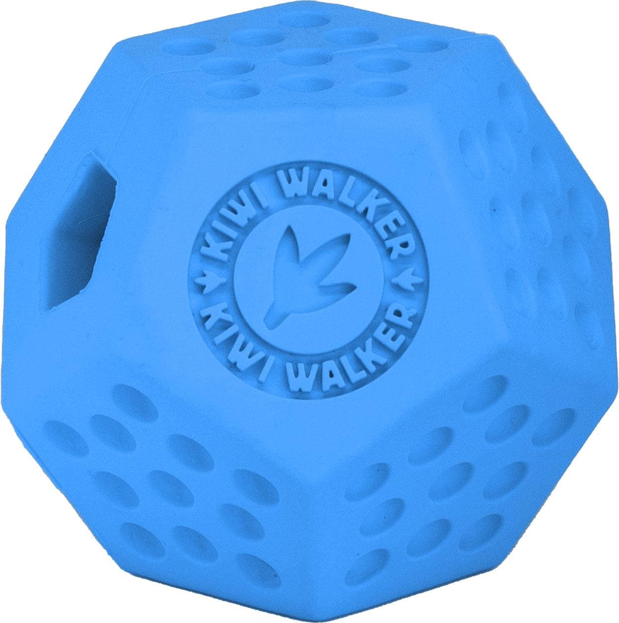 Kiwi Walker Gumová hračka DODECABALL s dierou na maškrty, Maxi 8 cm, Modrá