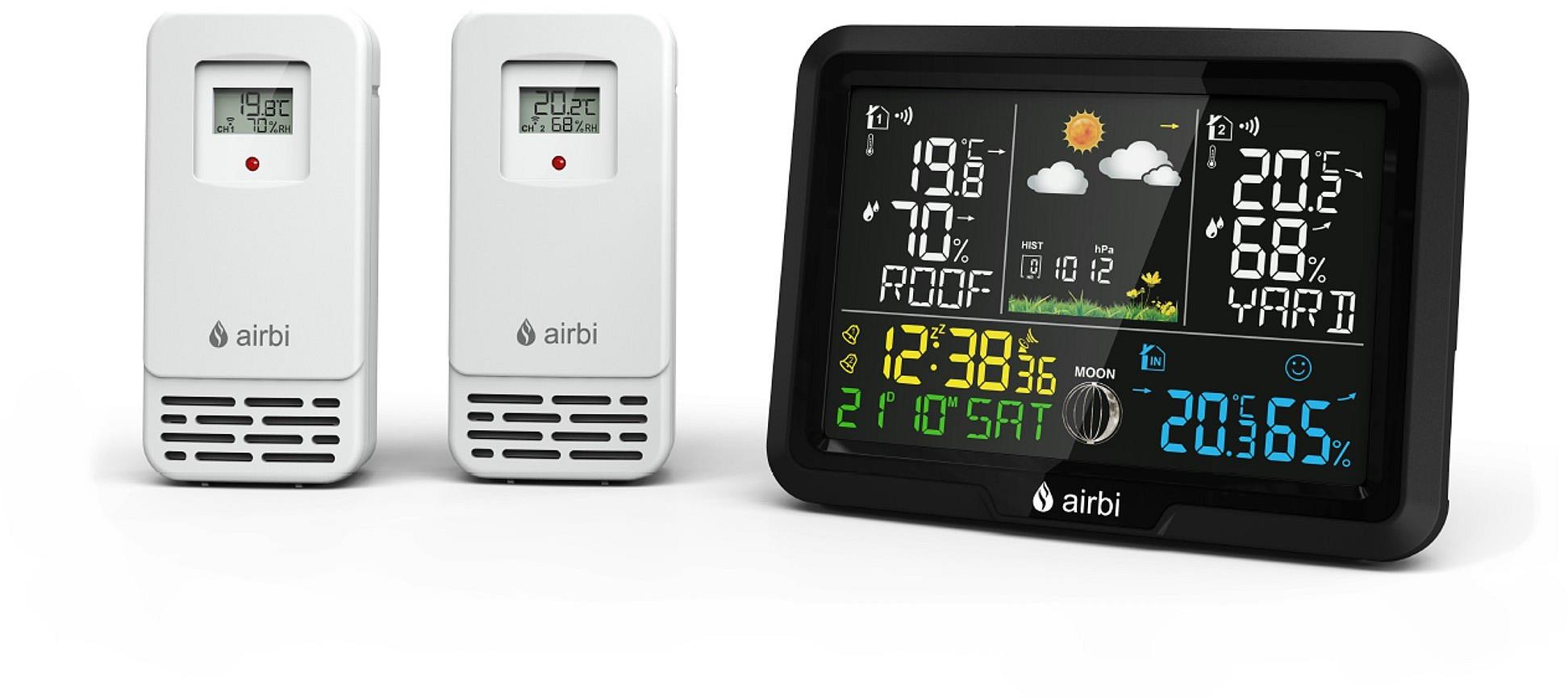 Airbi DUO Color s 2 bezdrôtovými snímačmi a farebným displejom