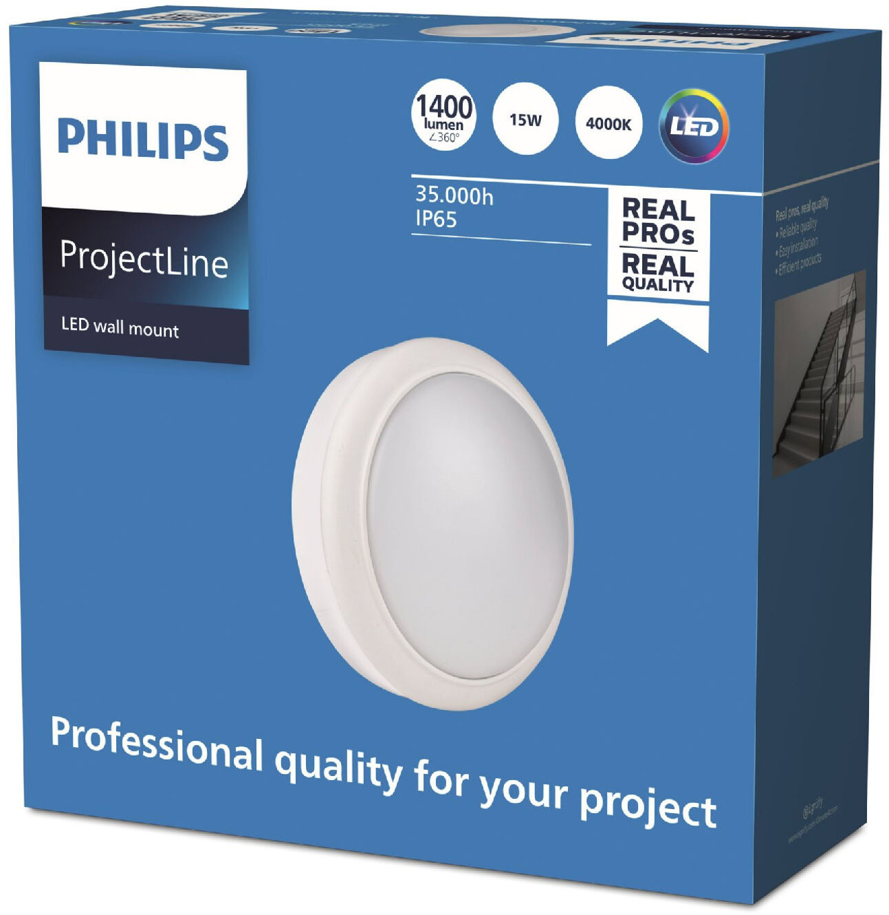 Philips LED (interiérové) nástenné svietidlo Projectline rnd 1400 lm 4000 K