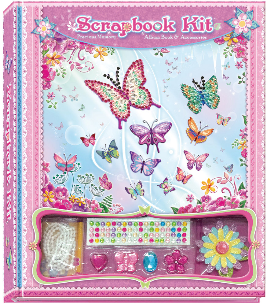 Alltoys Denníček sada s dekoráciami motýliky