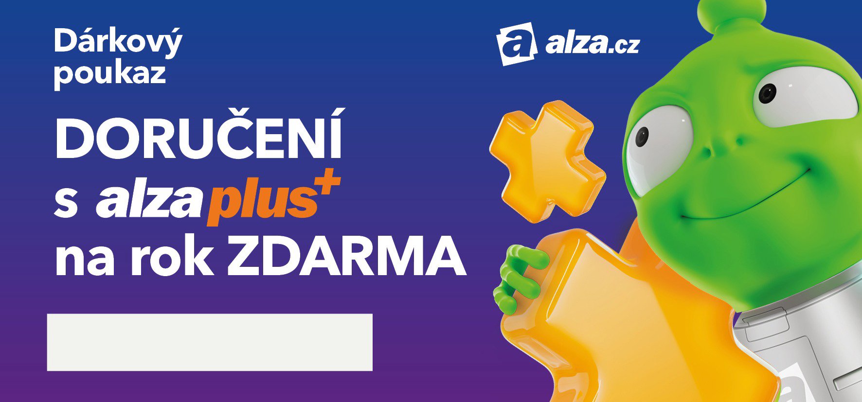 Tlačený darčekový poukaz na ročné členstvo v AlzaPlus+